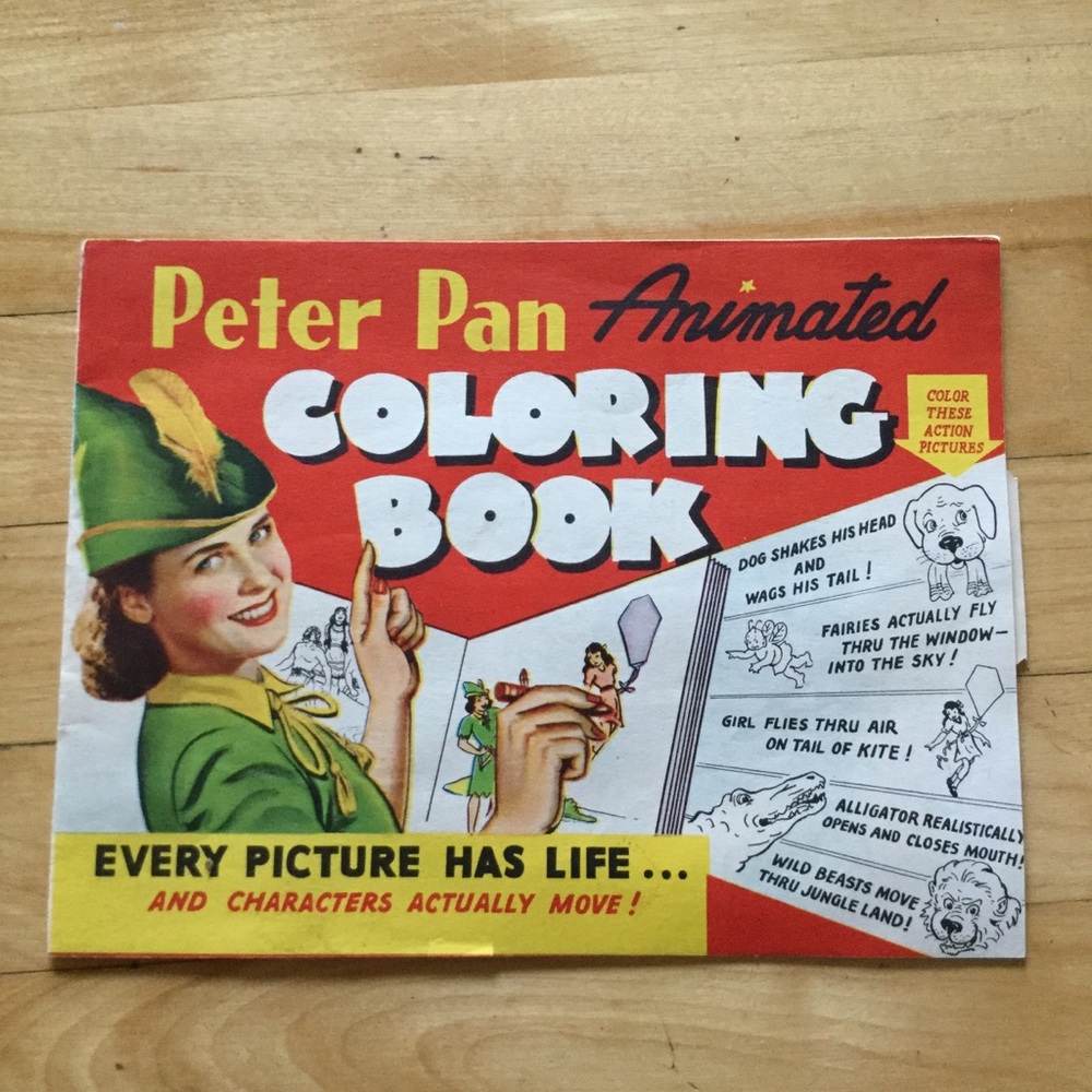 Vintage Peter Pan Coloring Book 1943